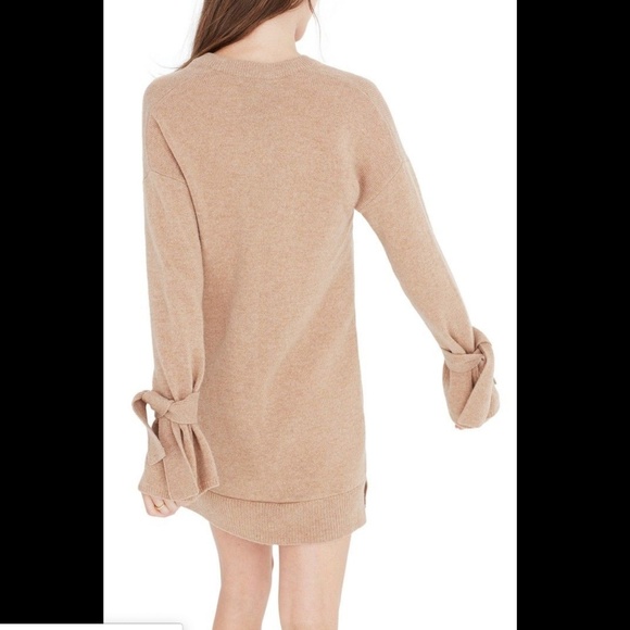 madewell tie cuff sweater dress